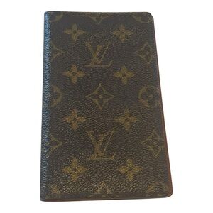 Louis Vuitton Monogram Checkbook Holder Wallet- Brown